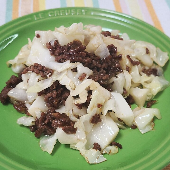 簡単！牛ひき肉とキャベツの和風炒め